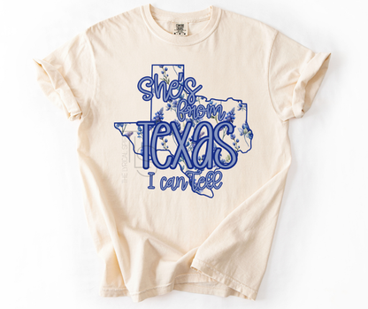 She's From Texas I Can Tell Custom Exclusive T-Shirt