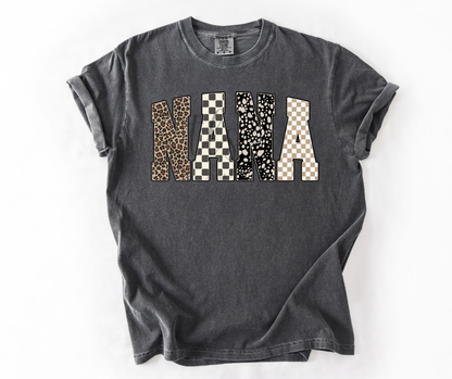 NANA Leopard Checkered T-Shirt 