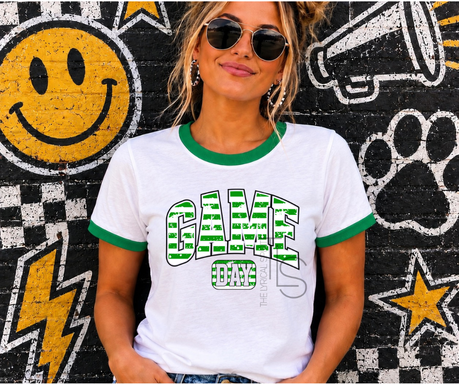 Stripe Game Day Spirit Ringer T-Shirt