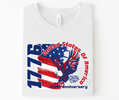1776 United Stated Of America 250th Anniversary Custom Exclusive T-Shirt
