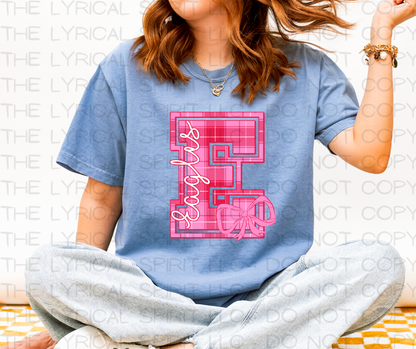 Pink Plaid Eagles Custom Exclusive T-Shirt