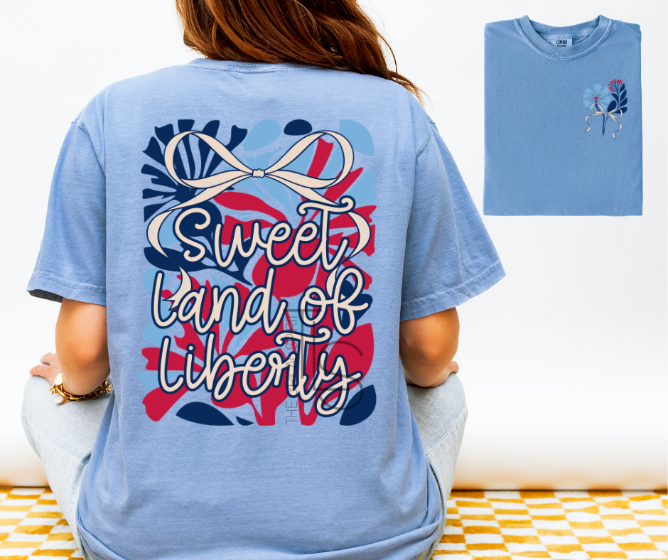 Sweet Land Of Liberty Floral Custom Exclusive T-Shirt 