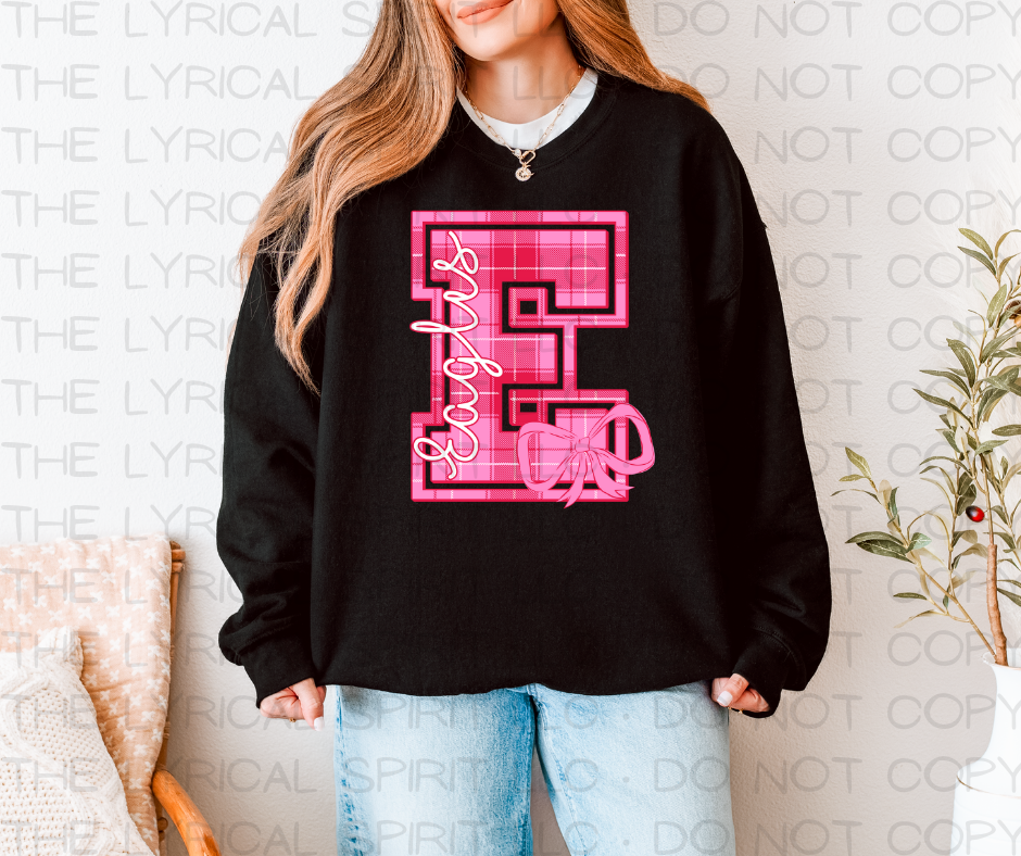 Pink Plaid Eagles Custom Exclusive Sweatshirt