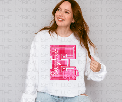 Pink Plaid Eagles Custom Exclusive Sweatshirt