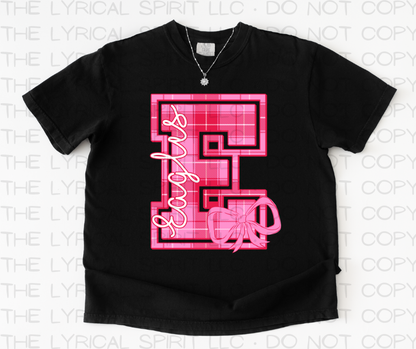 Pink Plaid Eagles Custom Exclusive T-Shirt