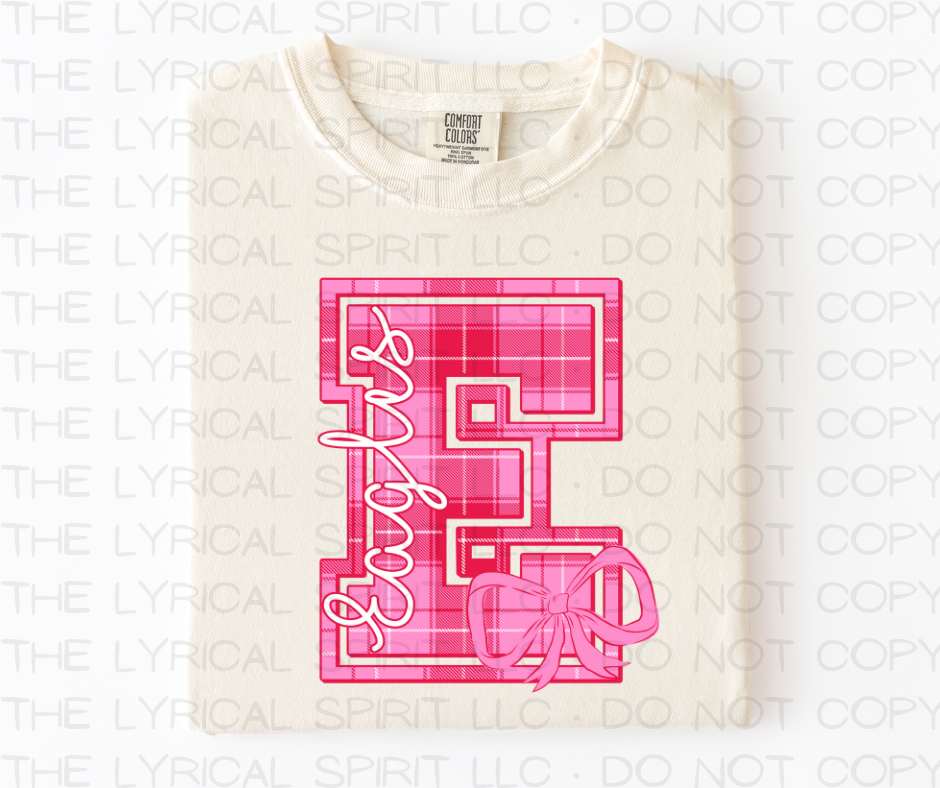 Pink Plaid Eagles Custom Exclusive T-Shirt