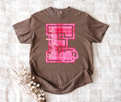 Pink Plaid Eagles Custom Exclusive T-Shirt