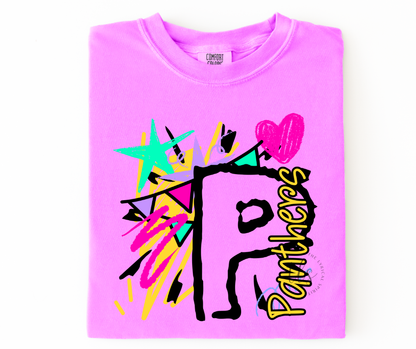 Neon Splash Panthers Custom Exclusive T-Shirt
