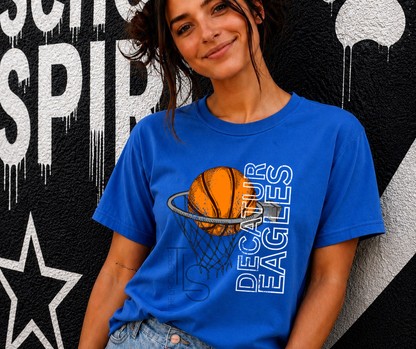 Decatur Eagles Basketball Hoop Exclusive T-Shirt