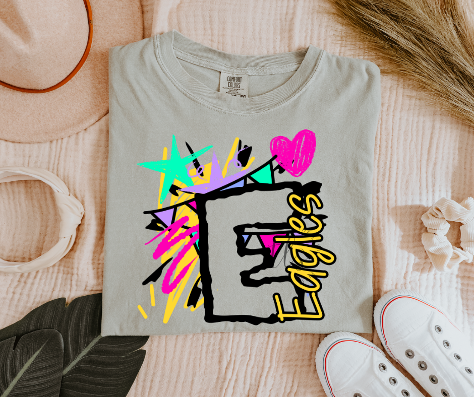 Neon Splash Eagles Custom Exclusive T-Shirt