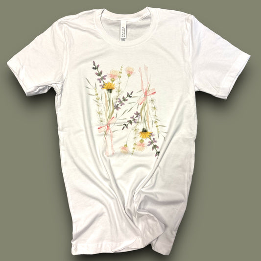 Flowers with Bow T-Shirt