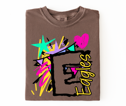 Neon Splash Eagles Custom Exclusive T-Shirt