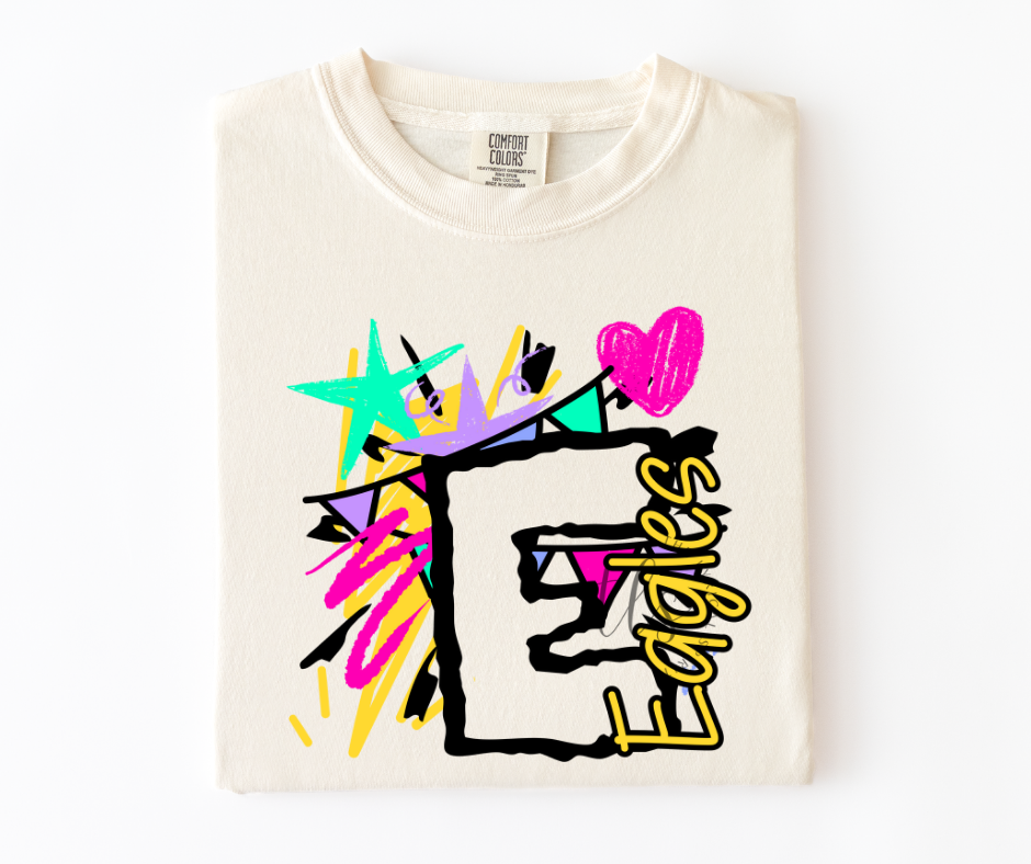 Neon Splash Eagles Custom Exclusive T-Shirt