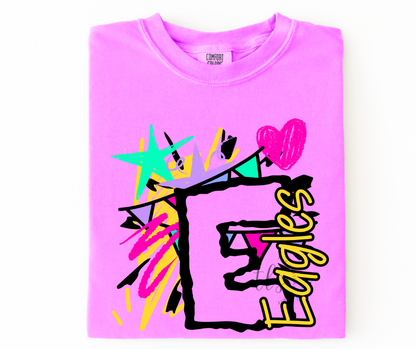 Neon Splash Eagles Custom Exclusive T-Shirt