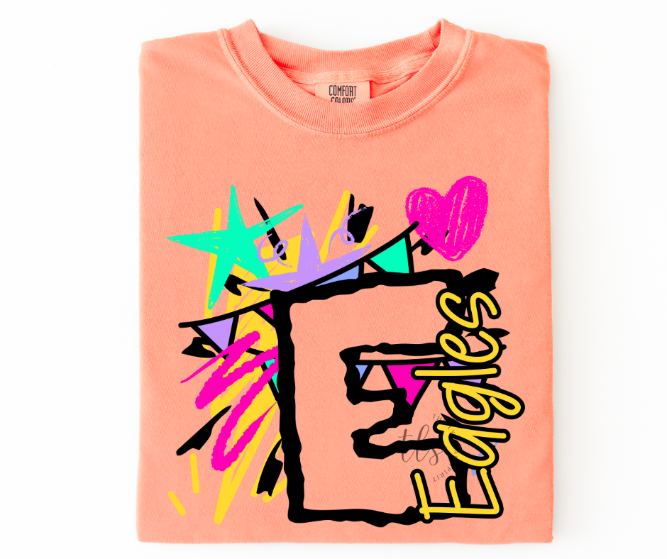 Neon Splash Eagles Custom Exclusive T-Shirt