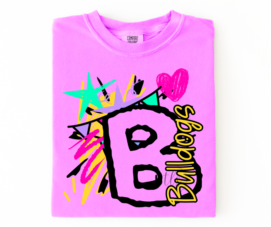 Neon Splash Bulldogs Custom Exclusive T-Shirt