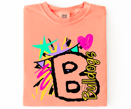 Neon Splash Bulldogs Custom Exclusive T-Shirt