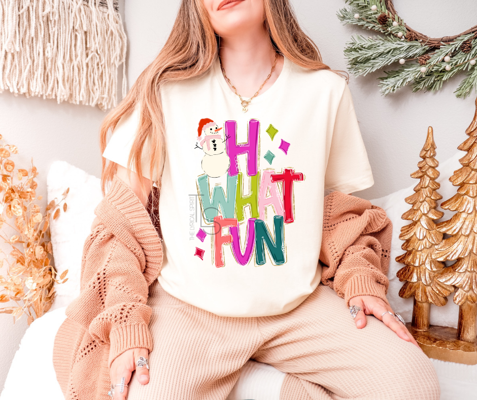 Oh What Fun Snowman Christmas T-Shirt