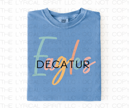 Decatur Eagles Pastels Custom Exclusive T-Shirt