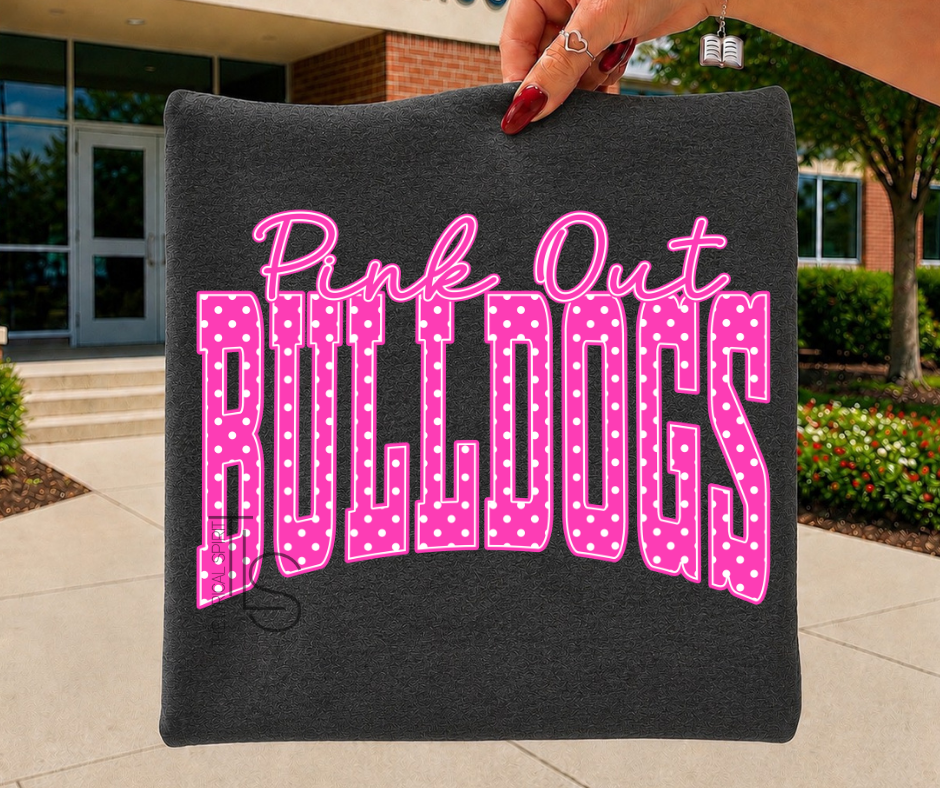 Pink Out Bulldogs Polka Dots T-Shirt