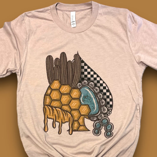 Western Spade with Honey Comb T-Shirt