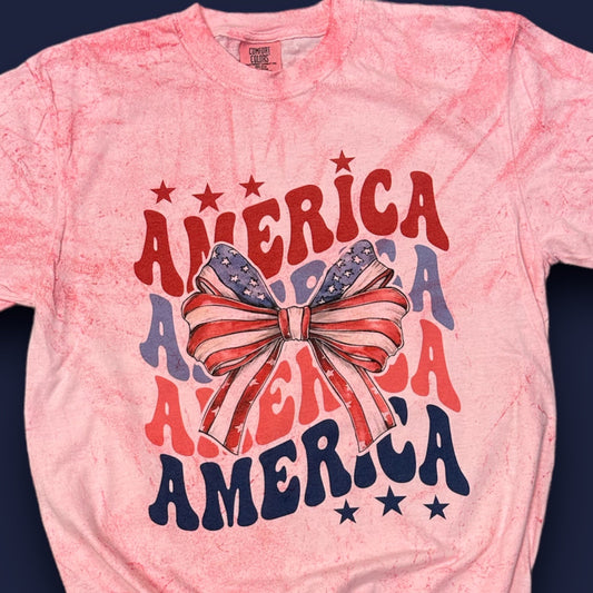 America Bow Marble T-Shirt