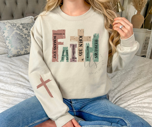 Faith Cross Sleeve Sweatshirt