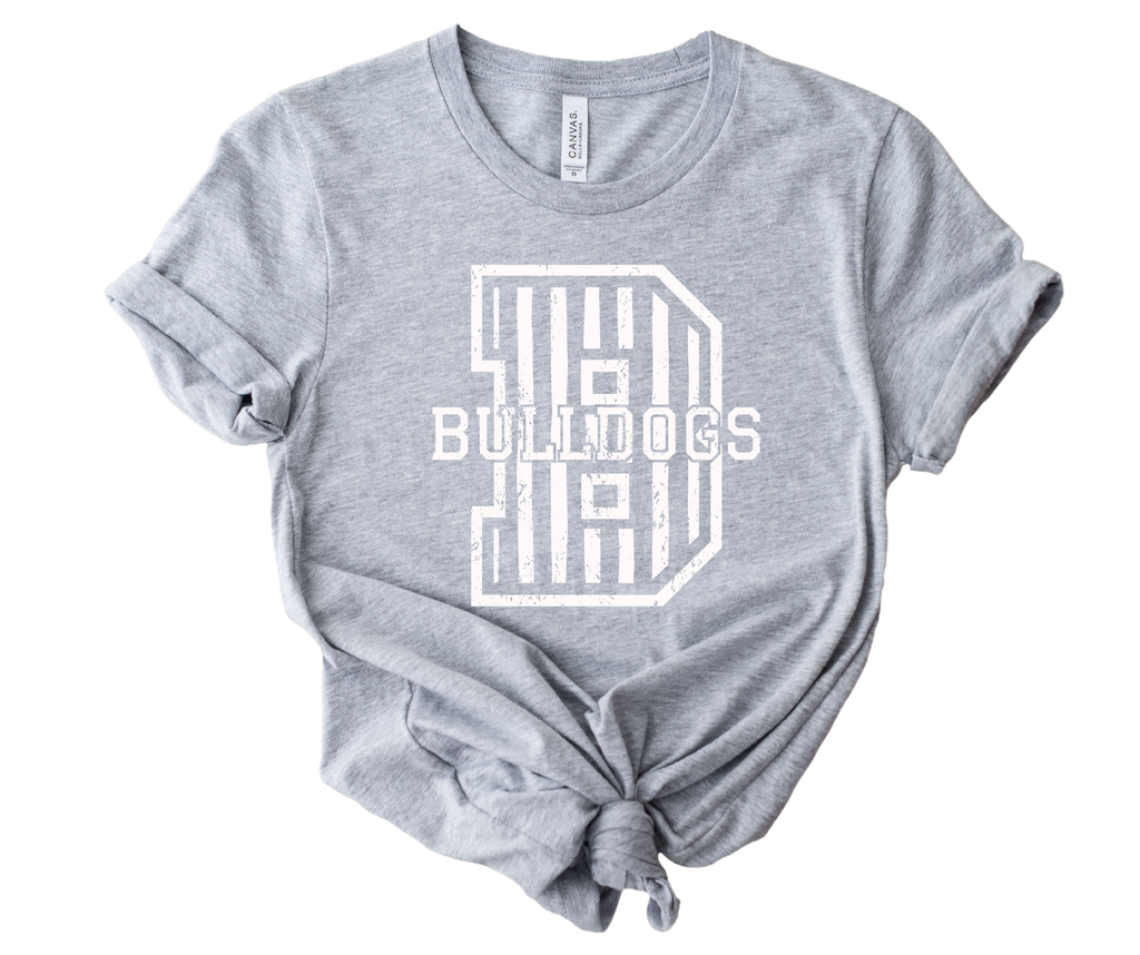 White Stripe Mascot School Spirit T-Shirt 