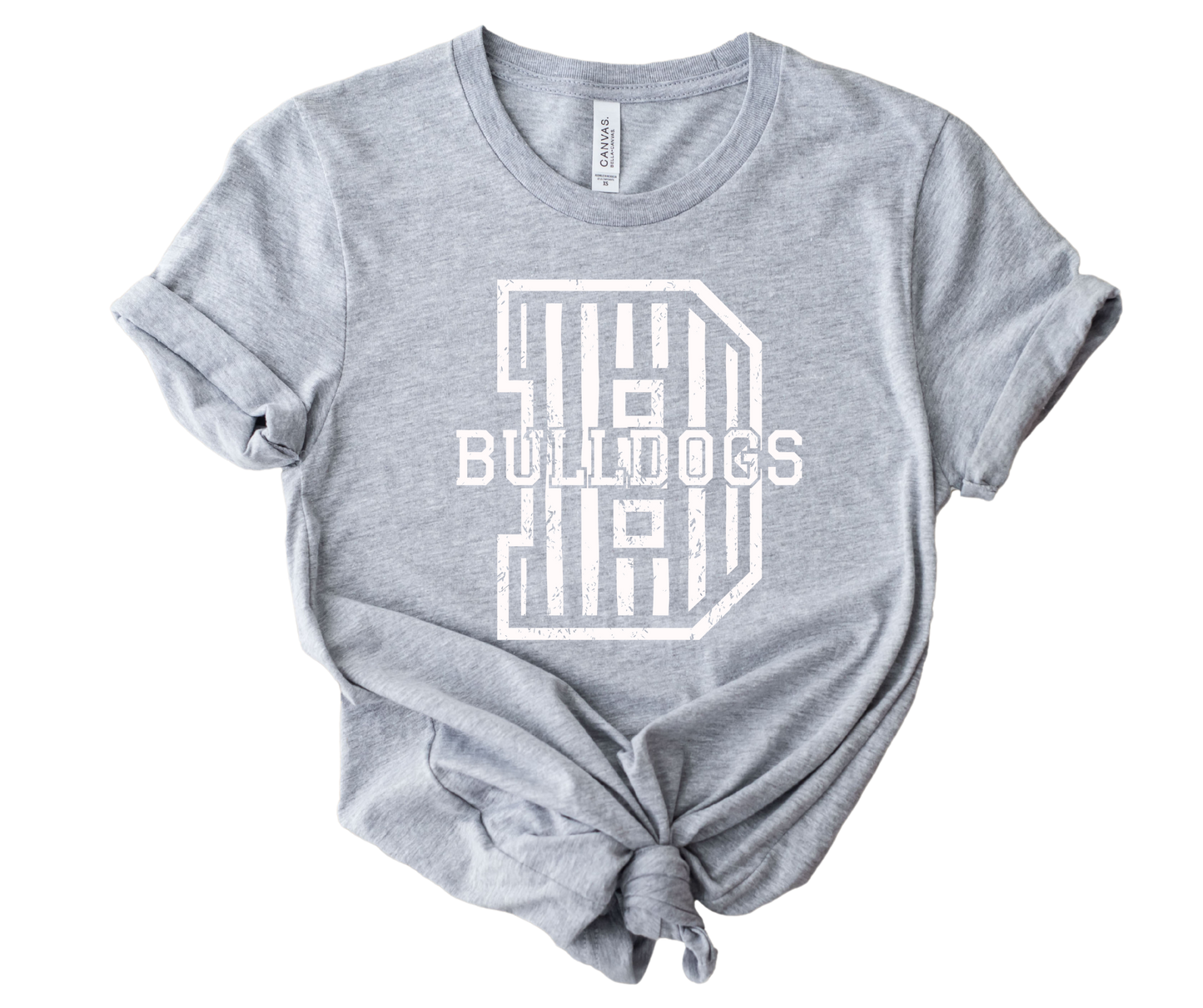 White Stripe Mascot School Spirit T-Shirt 