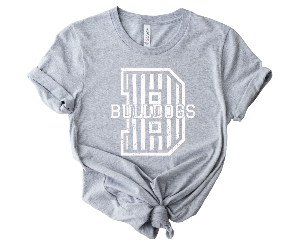 White Stripe Mascot School Spirit T-Shirt 