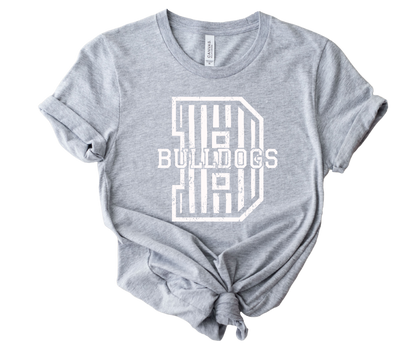 White Stripe Mascot School Spirit T-Shirt 