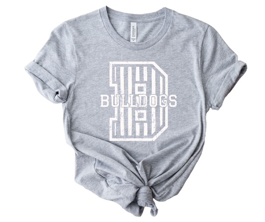 White Stripe Mascot School Spirit T-Shirt 