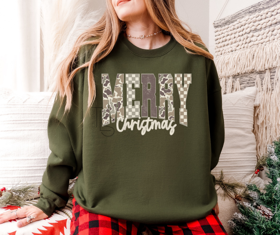 Camo Merry Christmas Sweatshirt