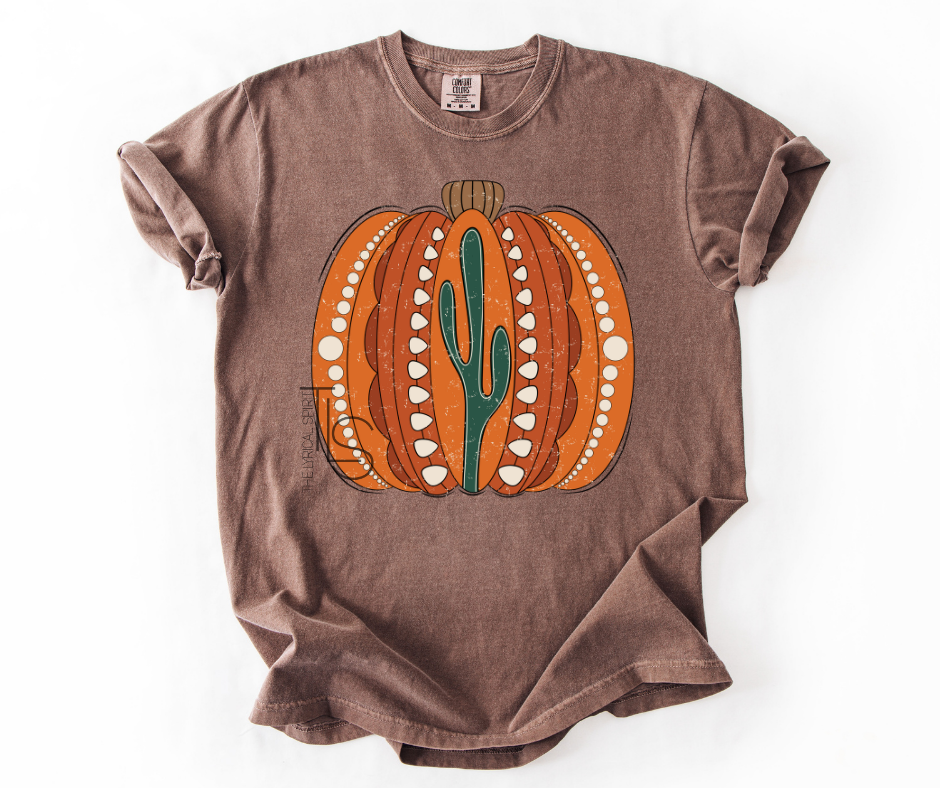 Western Cactus Pumpkin T-Shirt