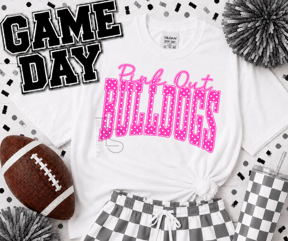 Pink Out Bulldogs Polka Dots T-Shirt