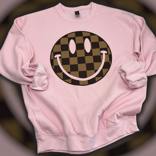 Checkered Smiley Sweatshirt