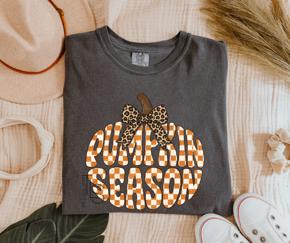 Pumpkin Season Checkered Pumpkin T-Shirt/Sweatshirt