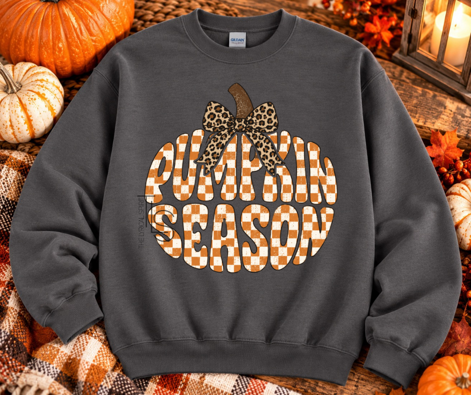 Pumpkin Season Checkered Pumpkin T-Shirt/Sweatshirt