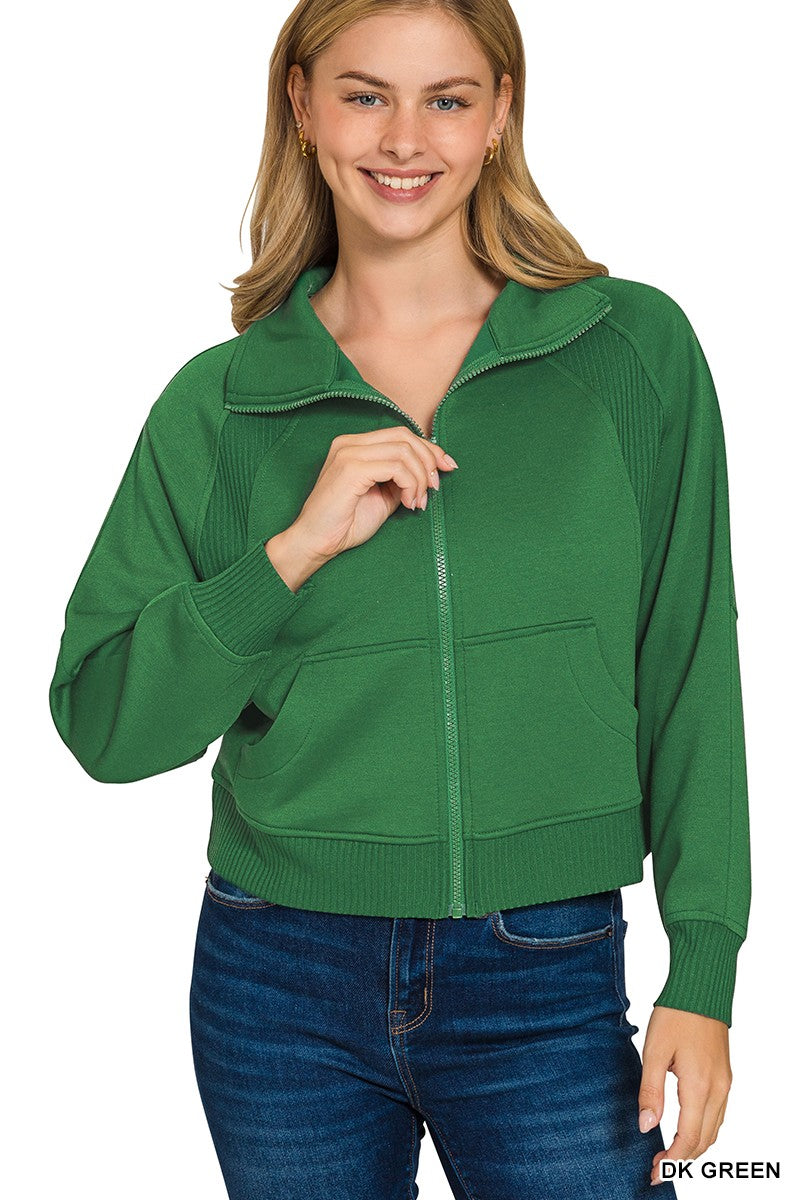 Scuba Full Zip Jacket - Green