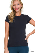 Interlock Short Sleeve Top - Black