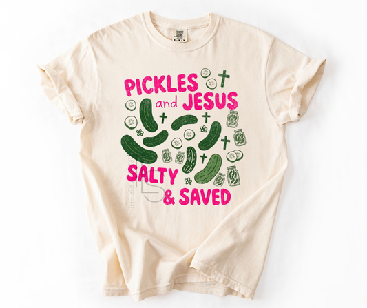 Pickles & Jesus, Salty & Saved T-Shirt