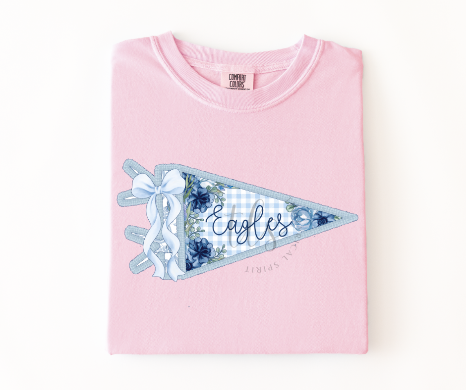 Eagles Light Blue Pennant Custom Exclusive T-Shirt