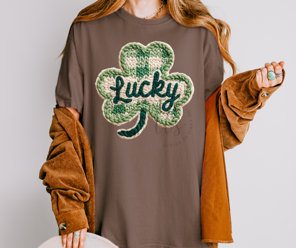 Lucky Clover Faux Yarn T-Shirt