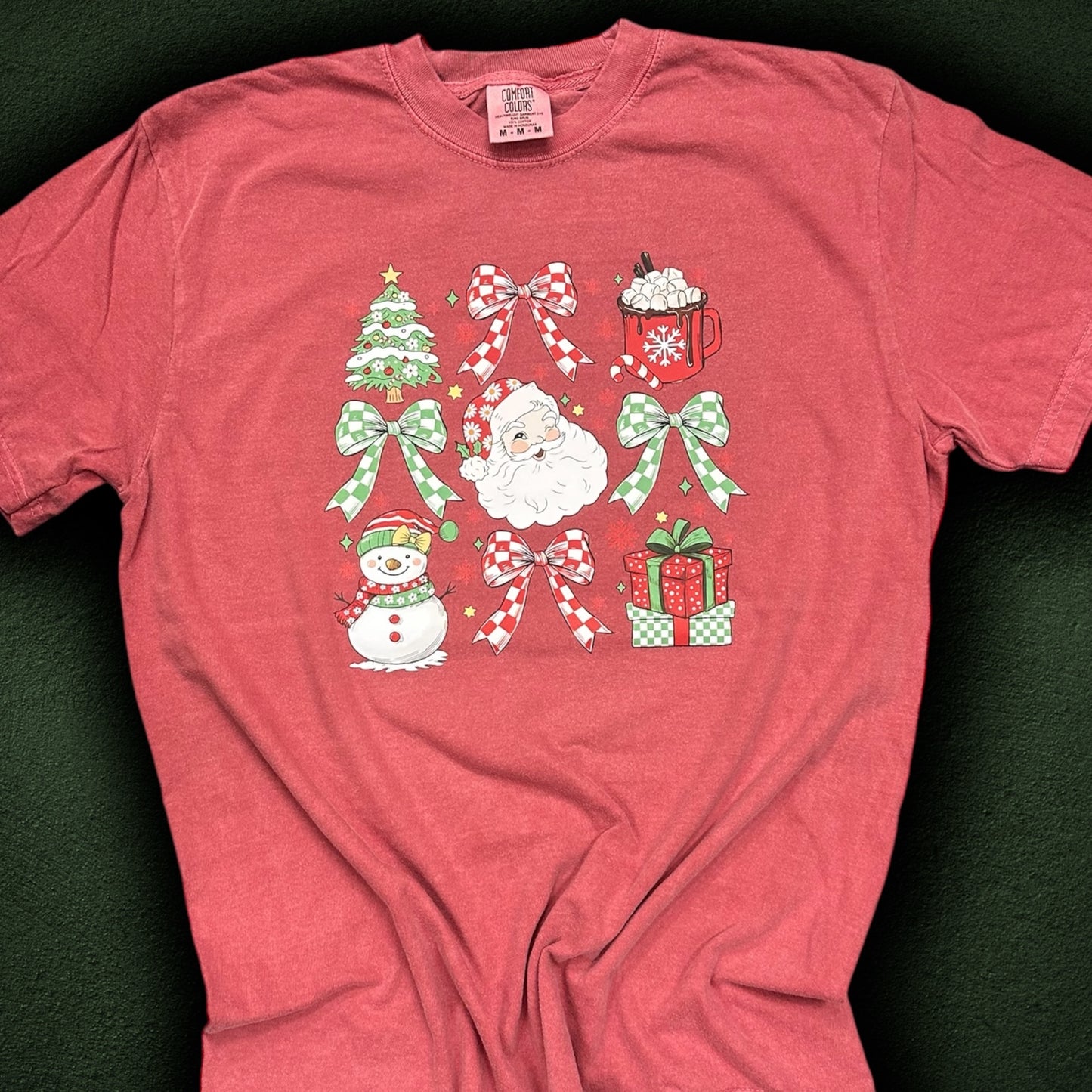 Santa Hot Coco Bow Coquette T-Shirt