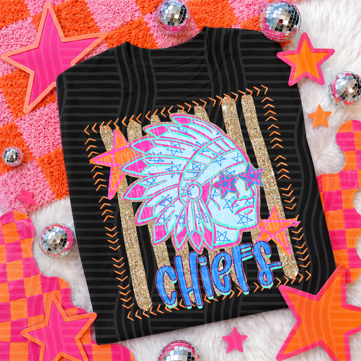 Neon Stars Mascot Spirit T-Shirt