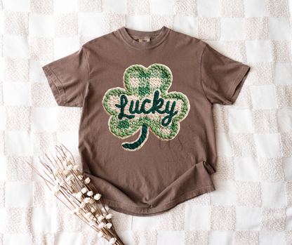Lucky Clover Faux Yarn T-Shirt