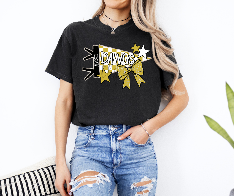 Alvord Dawgs Pennant Flag Custom Exclusive T-Shirt