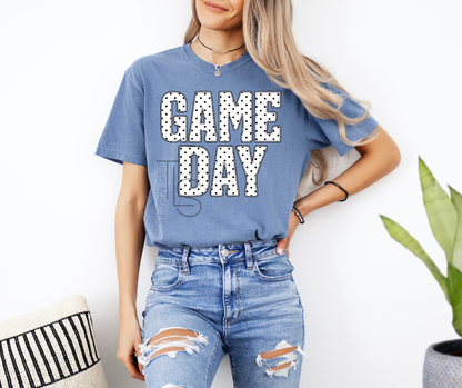 Game Day Black Polka Dot Spirit T-Shirt