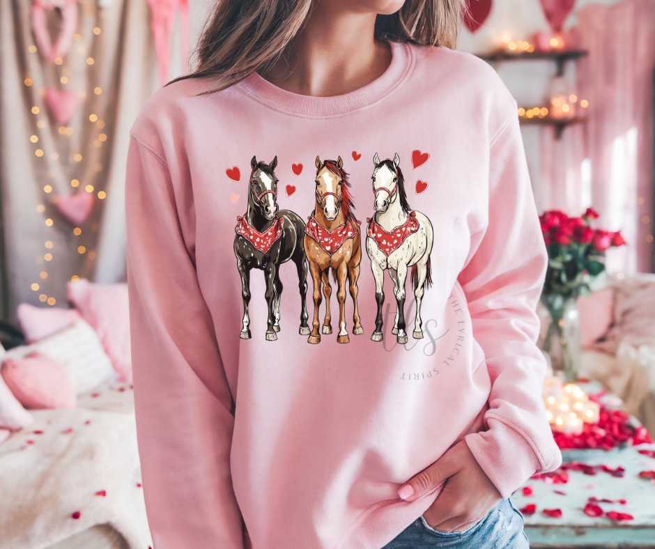 Valentine's Horse Sweatshirt
