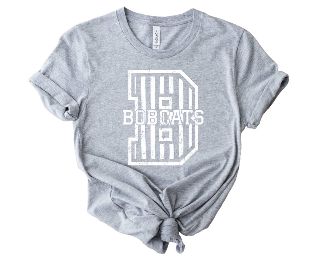 White Stripe Mascot School Spirit T-Shirt 